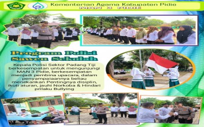 Kapolsek Padang Tiji, sebagai Mitra MAN 3 Pidie, Melaksanakan Kegiatan